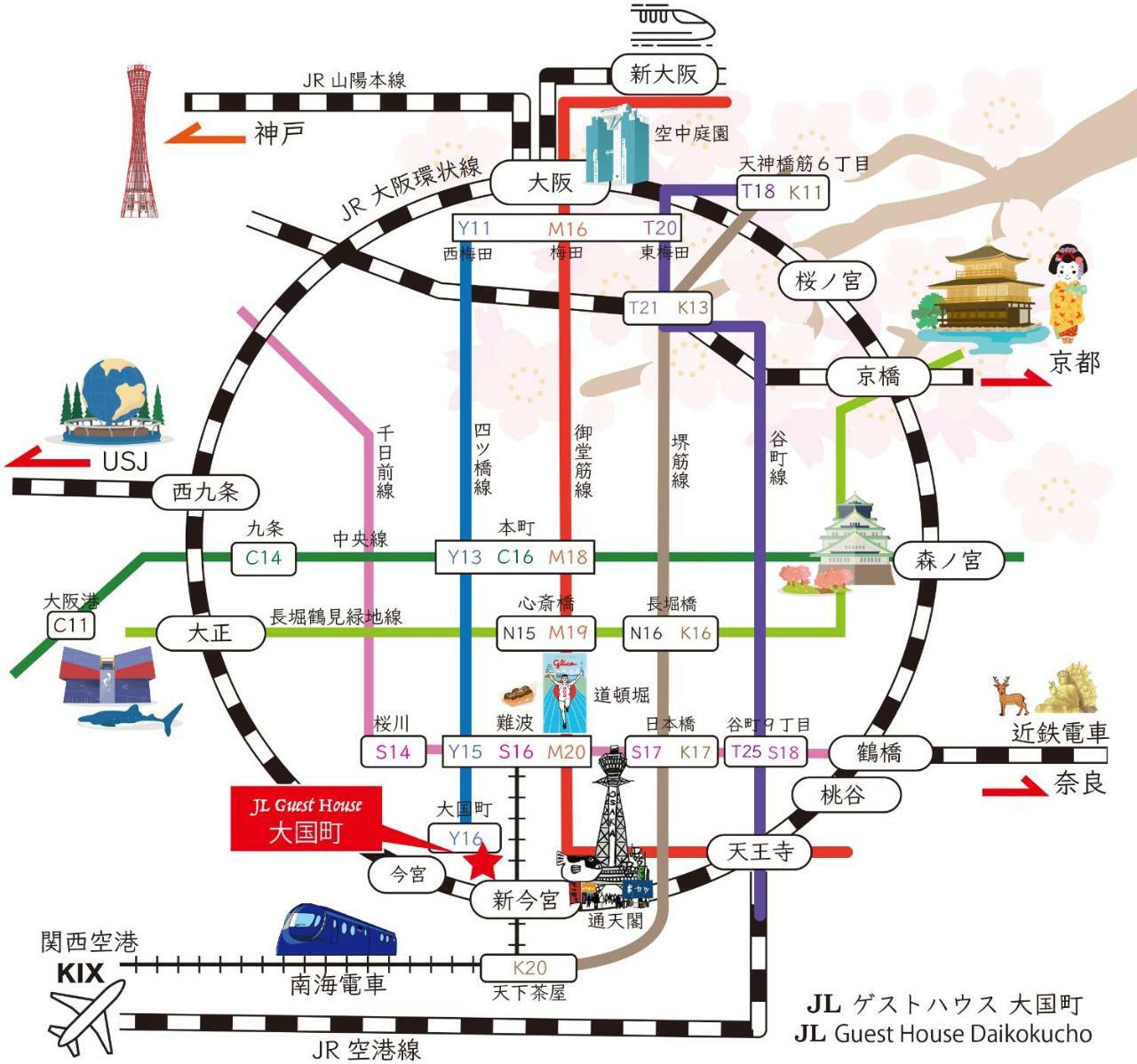 JL Guesthouse Daikokucho Ósaka Exteriér fotografie